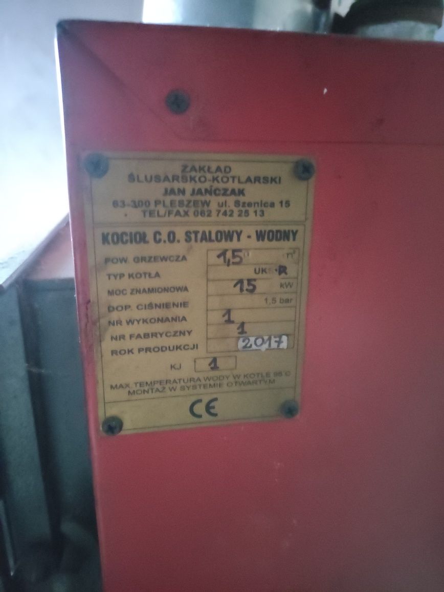 Części do pieca na ekogroszek plus drewno