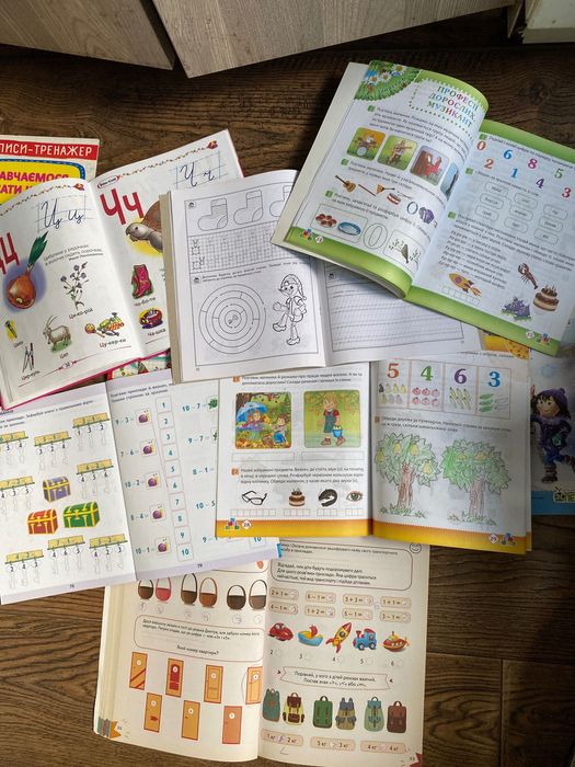 Посібники робочі зошити прописи каліграфія рідна мова математика 17 шт