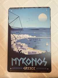 MYKONOS | Placa Metalica Decorativa (nova)