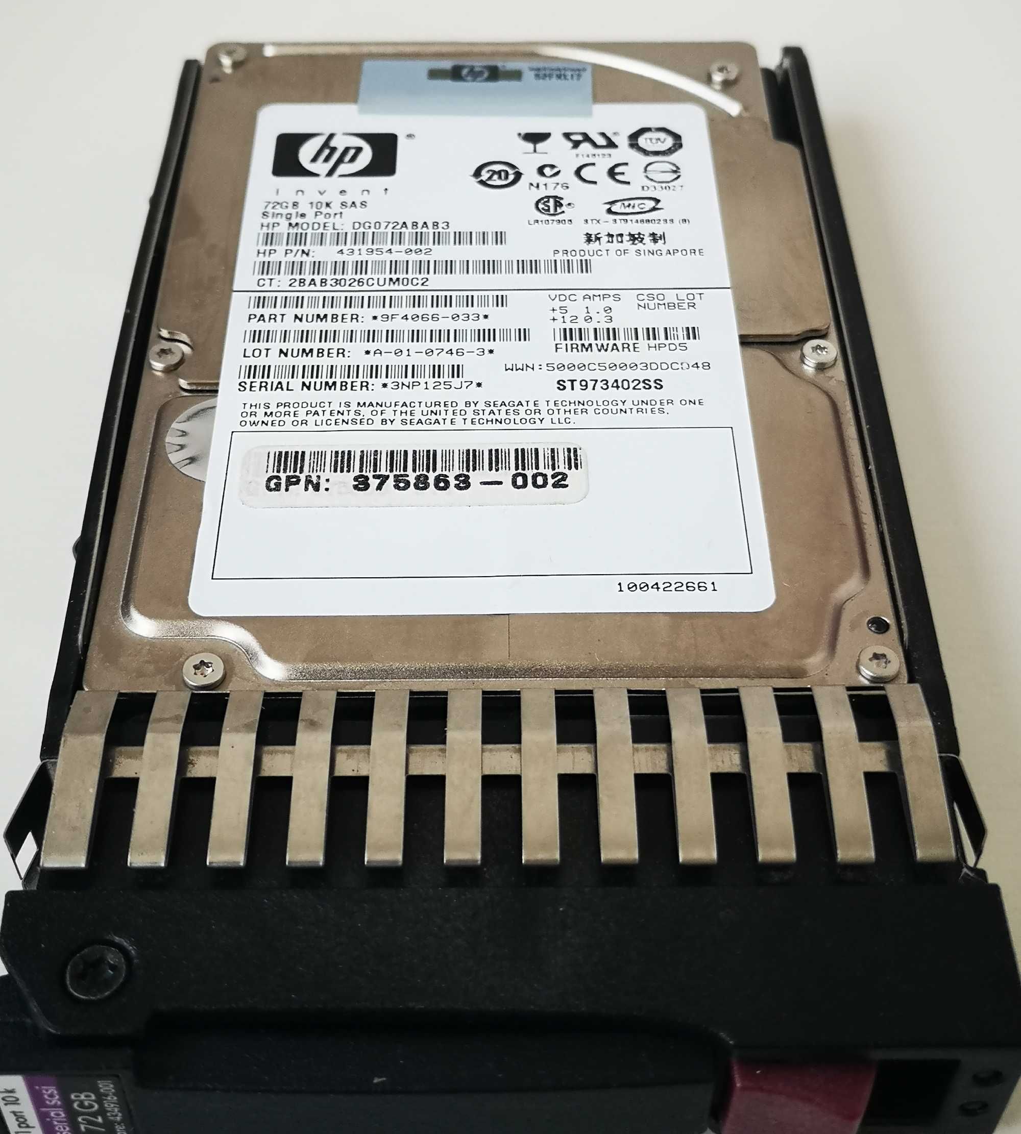 HDD диск для сервера 72Gb HP DG072BB975 Б/У