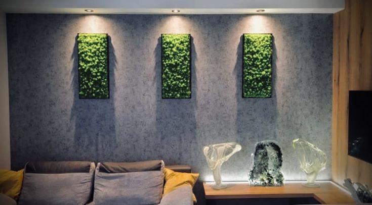 Obraz z mchu 100x40 różne rozmiary żywy mech dekoracja z mchu