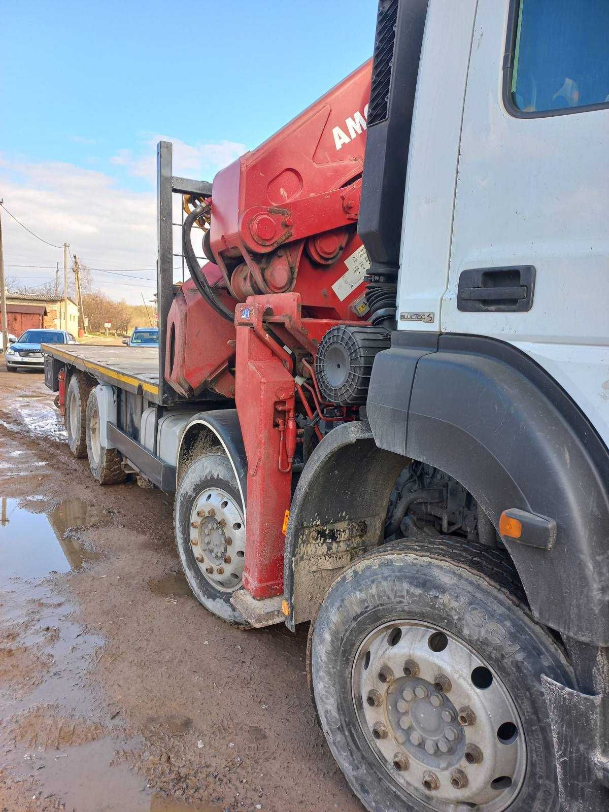 Вантажівка Mercedes-Benz Axor 240 з краном маніпулятором під собою 17т