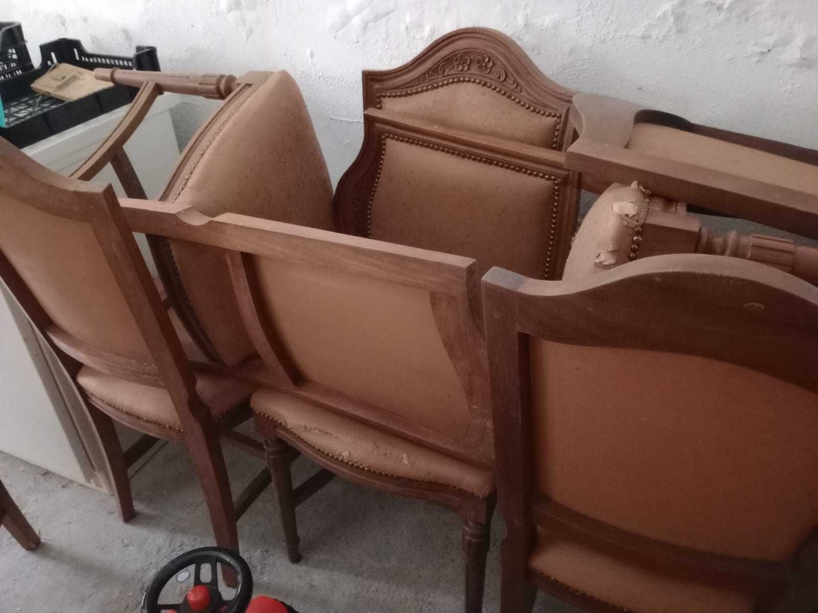 Cadeiras antigas em cerejeira (8 unid) - bom estado de conservação