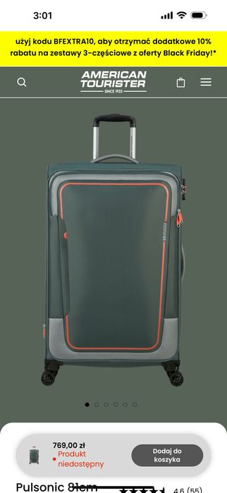 Walizka American Tourister. Nowa