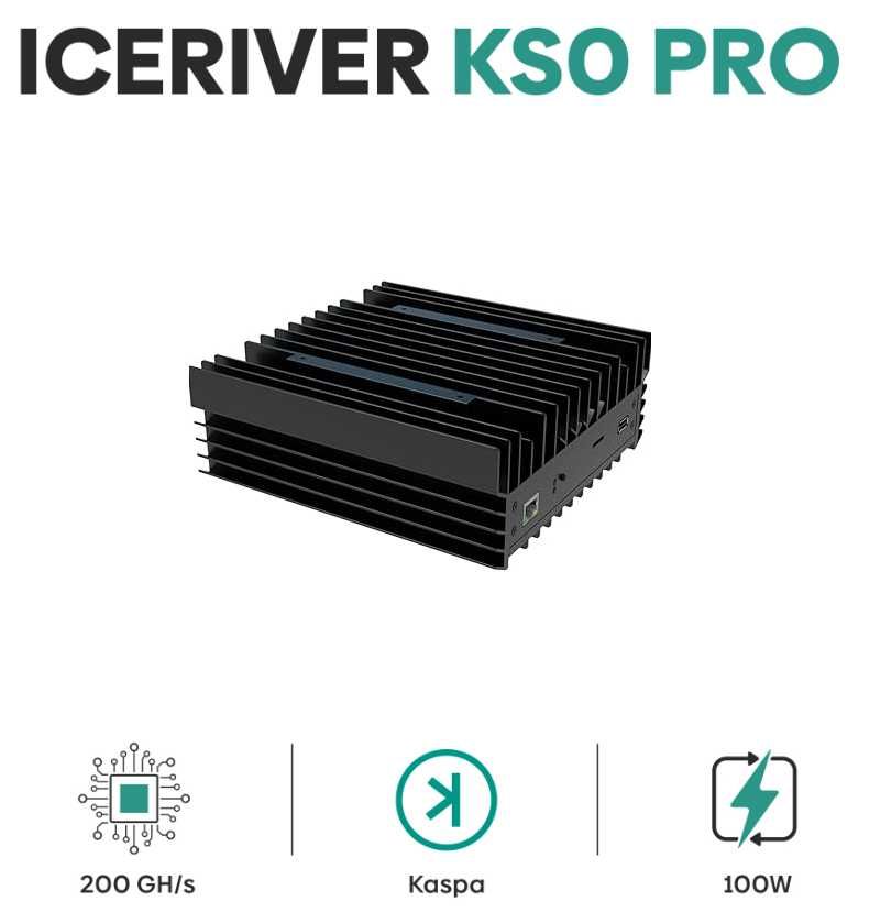 Майнер Iceriver KAS KS0 Pro 200Gh Гарантія! Наявність В Києві!