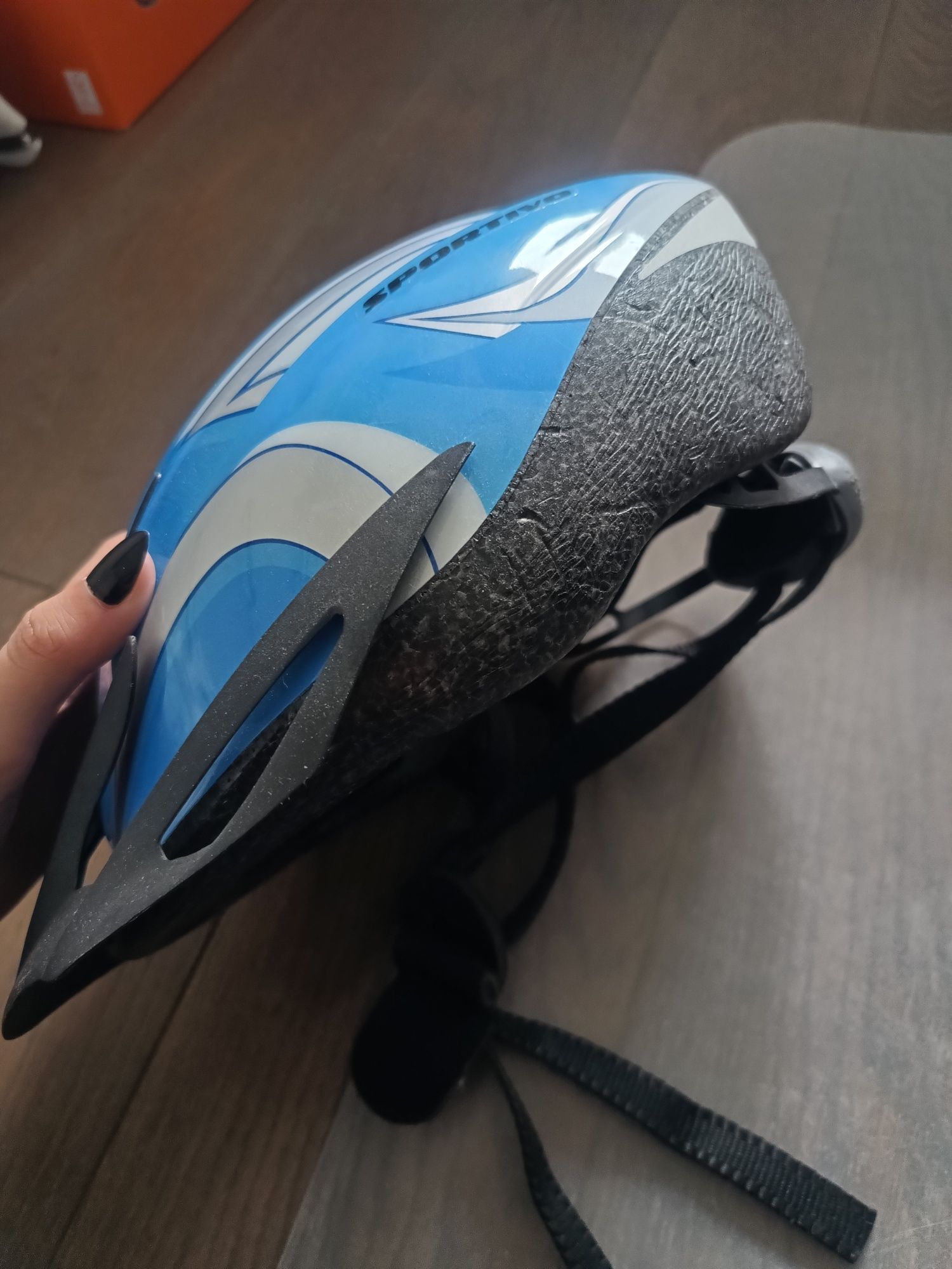 Kask sportowy dla dzieci niebieski 49-55cm