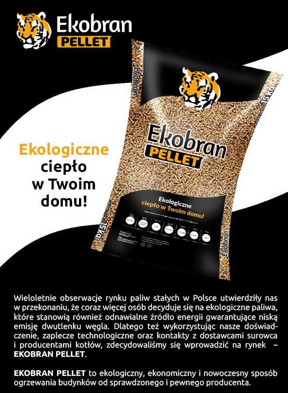 EKOBRAN pellet drzewny sosnowy 6mm , EN Plus A1 , Din Plus