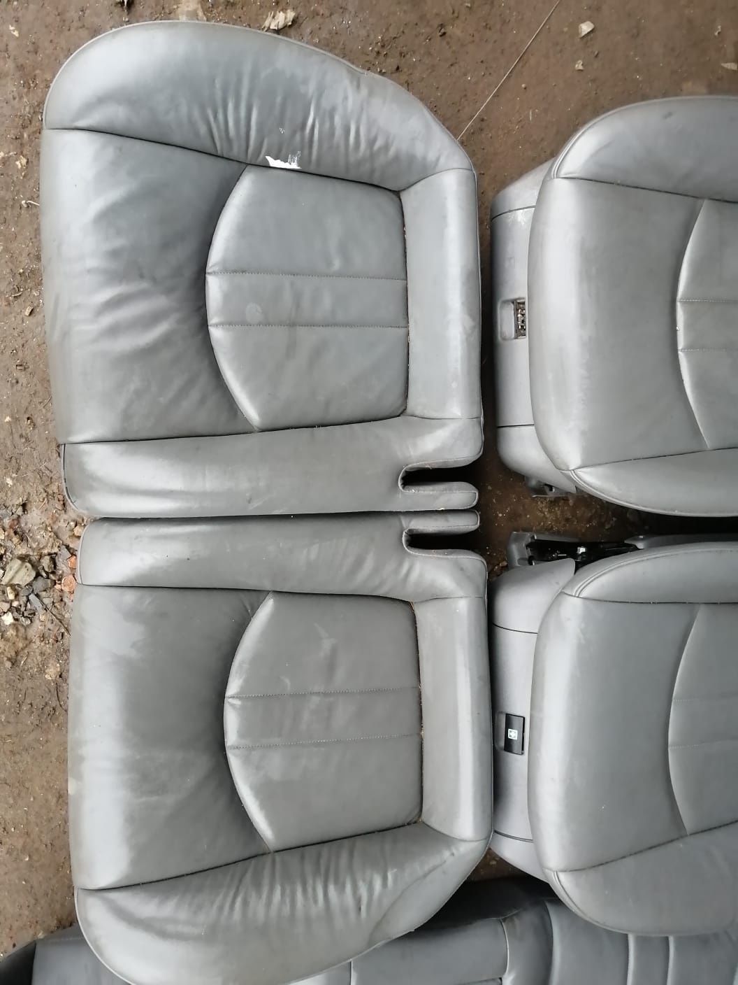 Wnętrze Mercedes CLS W219 Szare Skóra Fotele Kanapa Wysyłka