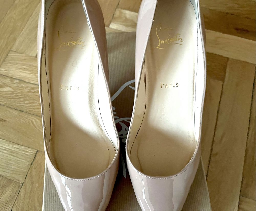 Szpilki Christian Louboutin Pigalle Kate cieliste roz.38,5 NOWE