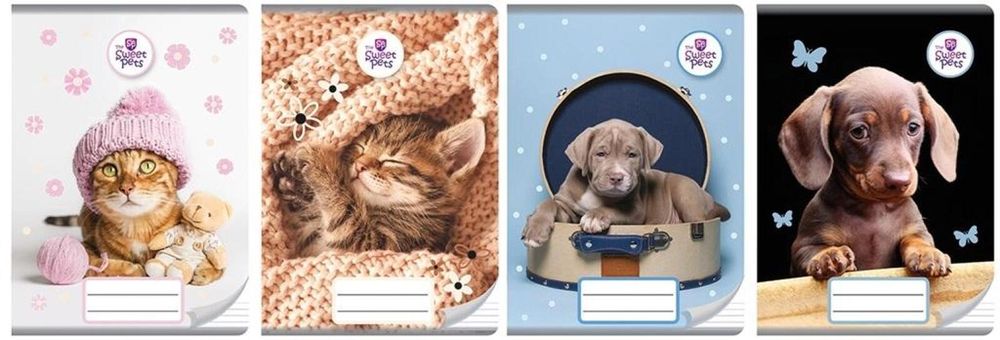 Zeszyt A5/32K linia The sweet pets (10szt) Beniamin folia,