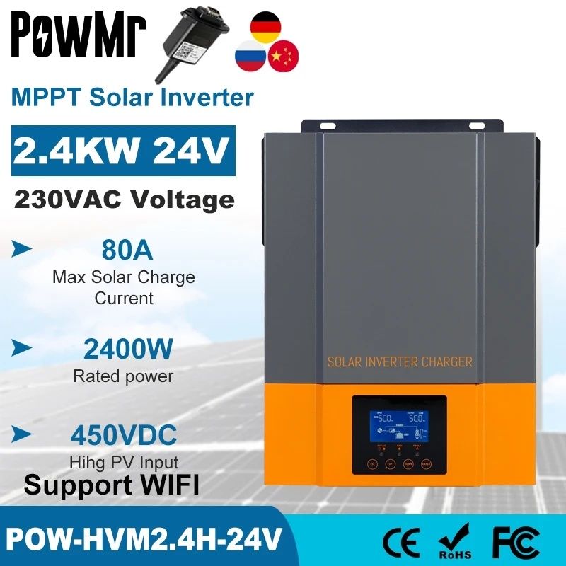 Гібридний сонячний інвертор Powmr 3kva 2400w 24v