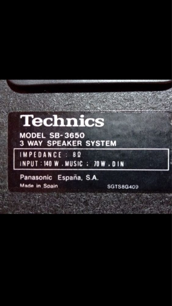 Colunas Technics SB-3650
