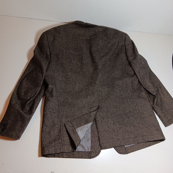 Marynarka ciemny brąz z wełną ciepła