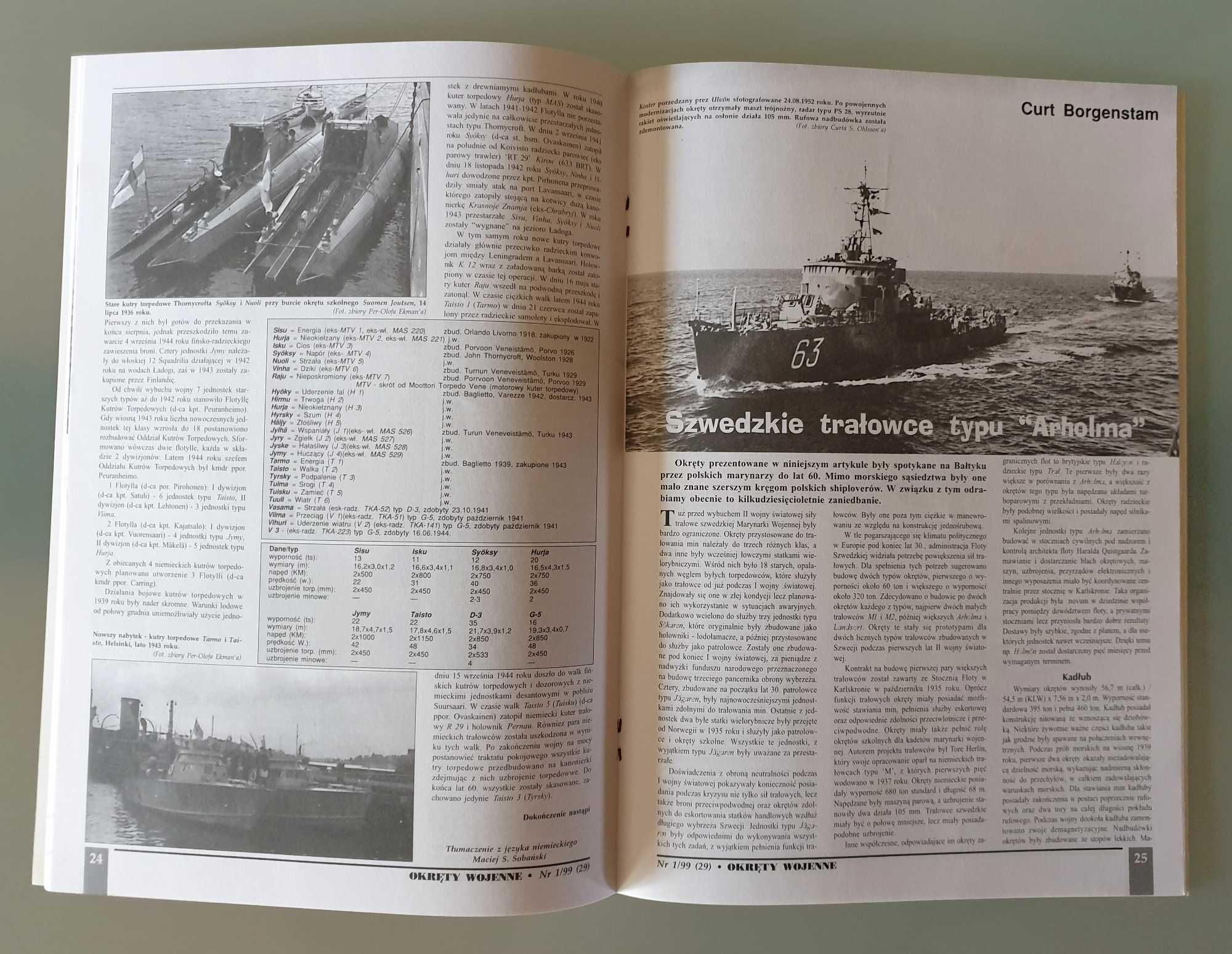 Magazyn "Okręty Wojenne" nr 6 (28) z roku 1998 i 1 (29) z roku 1999