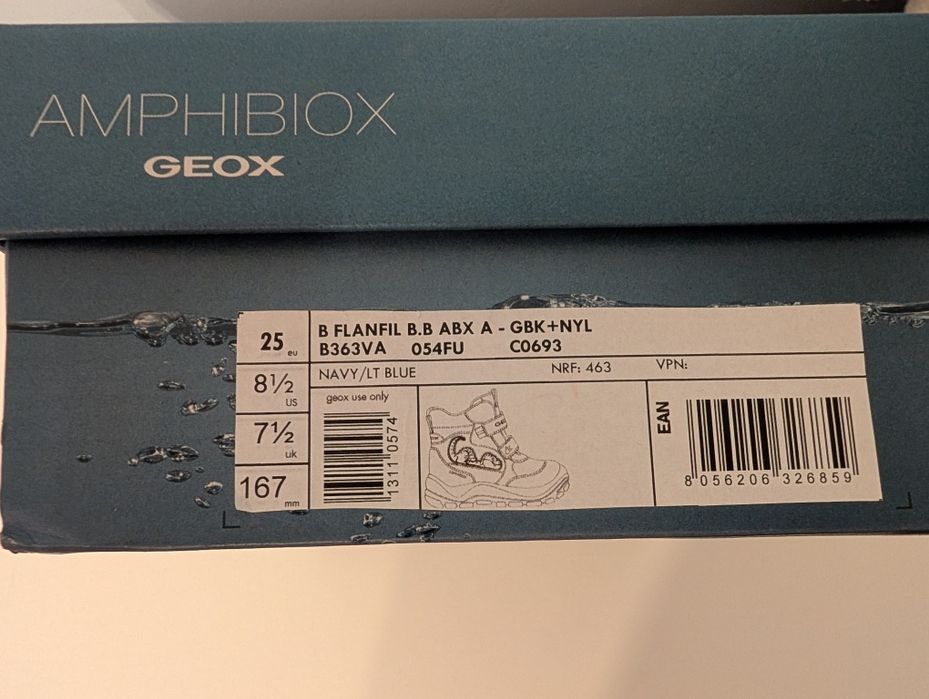 Buty dziecięce ciepłe zimowe Geox śniegowce świecące r.25