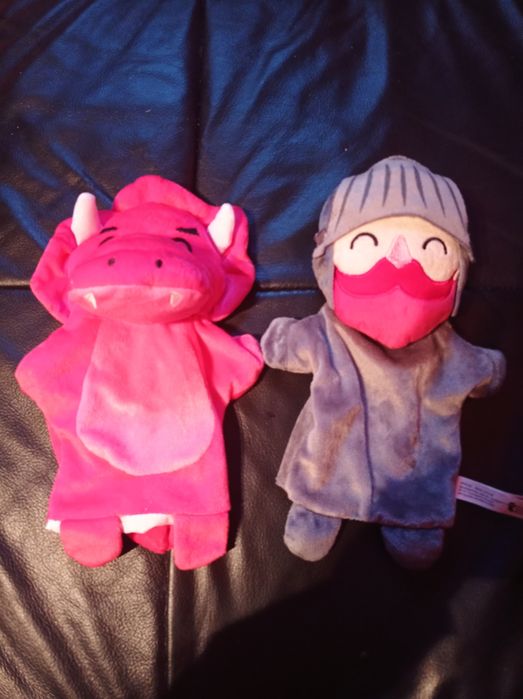 Komplet pacynek rycerz i smok