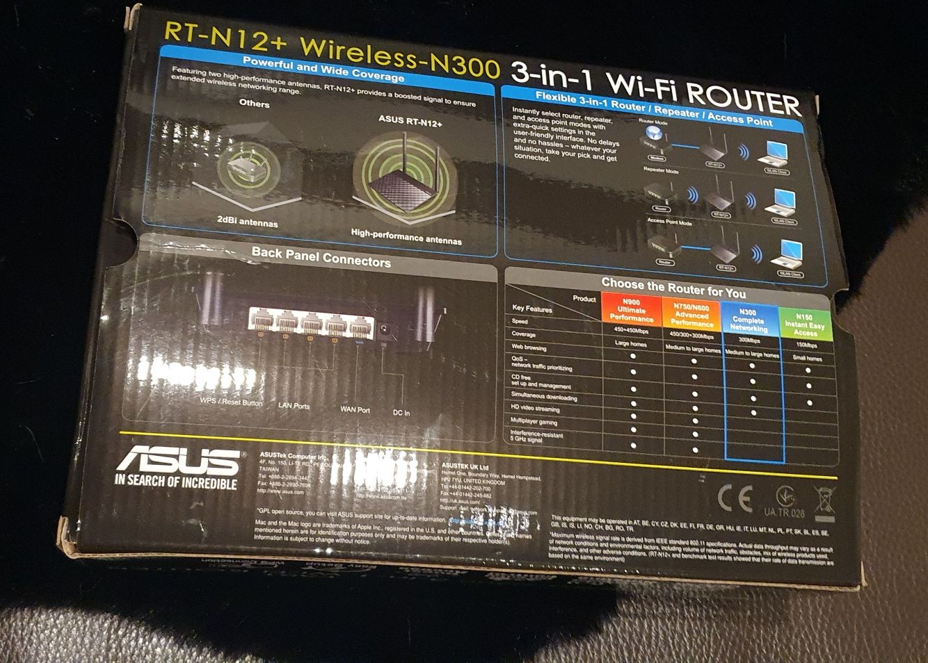 Router Asus RT-N12+ Wireless N300