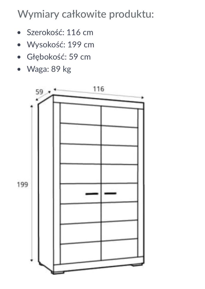 Szafa ubraniowa SNOW SNWS82 FORTE stan idealny