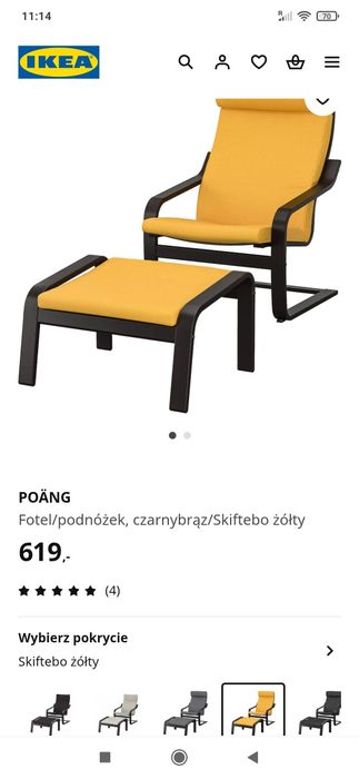 Fotel wraz z podnóżkiem
