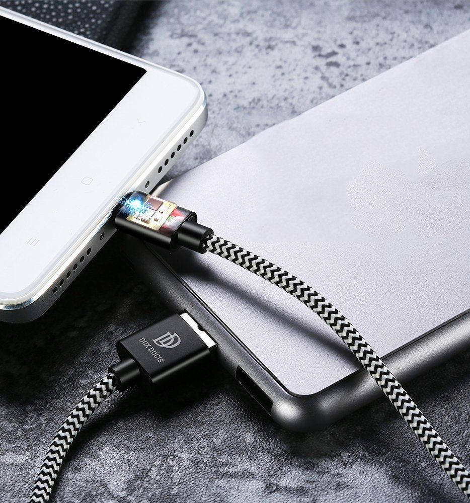 Kabel Przewód Usb / Micro Usb 2.1A 2M Dux Ducis K-One Series Czarny