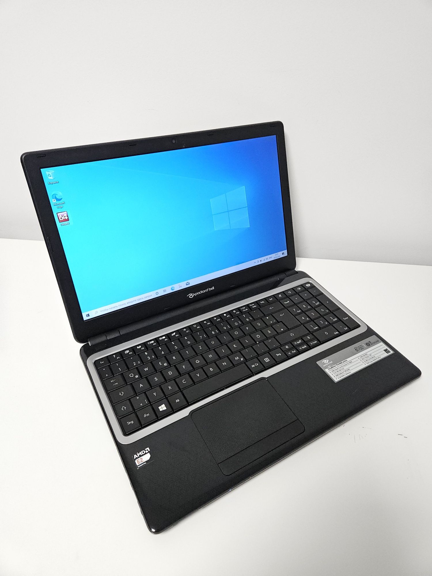 Ноутбук 15.6" Packrd Bell MS2384  4 ядра E2-3800/DDR3-4Gb/HDD-500Gb