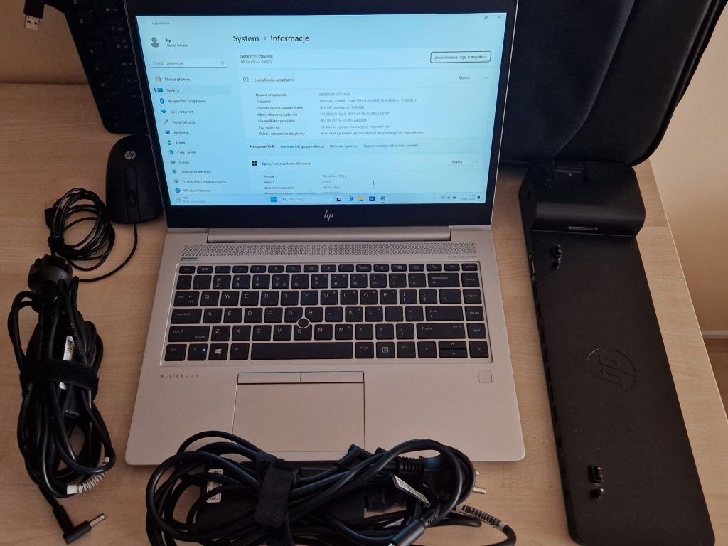 Laptop HP, i5 11th, 16GB RAM, Win11, Office, jak nowy, gwarancja, zest