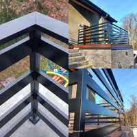 Balustrada Balustrady aluminiowe malowane proszkowo barierki barierka