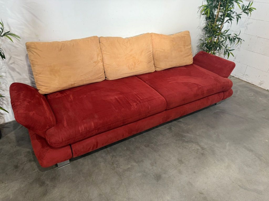 Fajna czerwona sofa Hukla z funkcją spania bdb stan dowóz