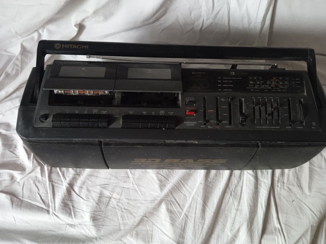 Tanio!Vintage radiomagnetofon Hitachi TRK-3D88E 3D BASS