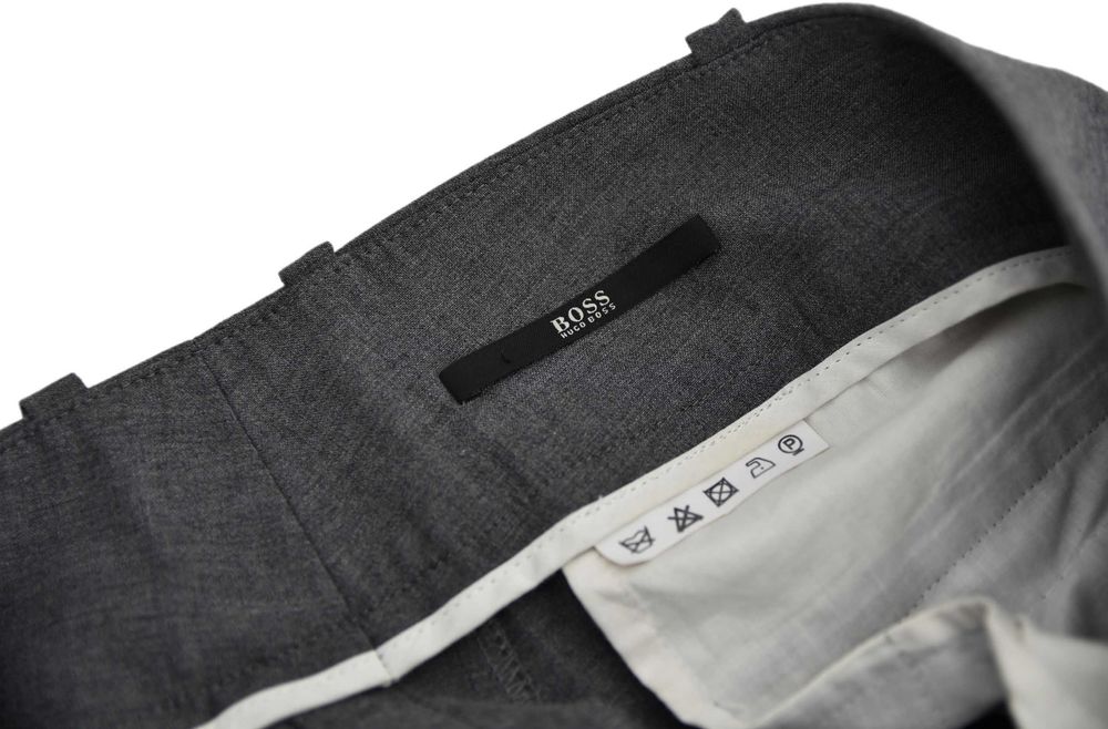 HUGO BOSS spodnie damskie eleganckie szare proste długie wizytowe 36