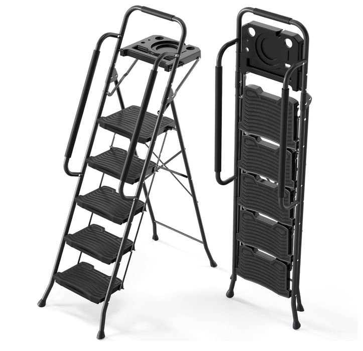 5 stopniowa składana antypoślizgowa drabina schodkowa KINGRACK