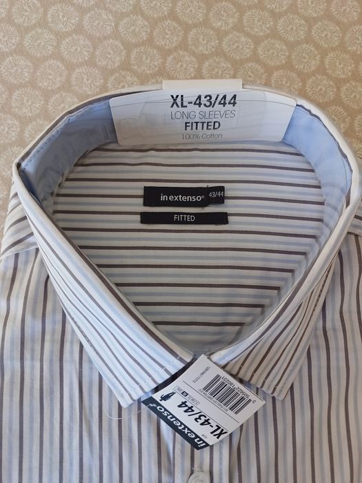 Porte inc. Camisa XL, às riscas. Nova c/ etiqueta