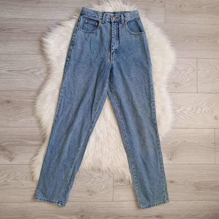 Vintage mom jeans jeansy z wysokim stanem xxs xs 34 wysoki stan dżinsy
