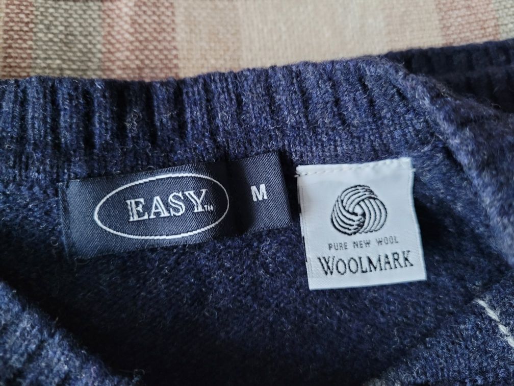 Wełniany sweter - 100% wełna lambswool rozmiar M