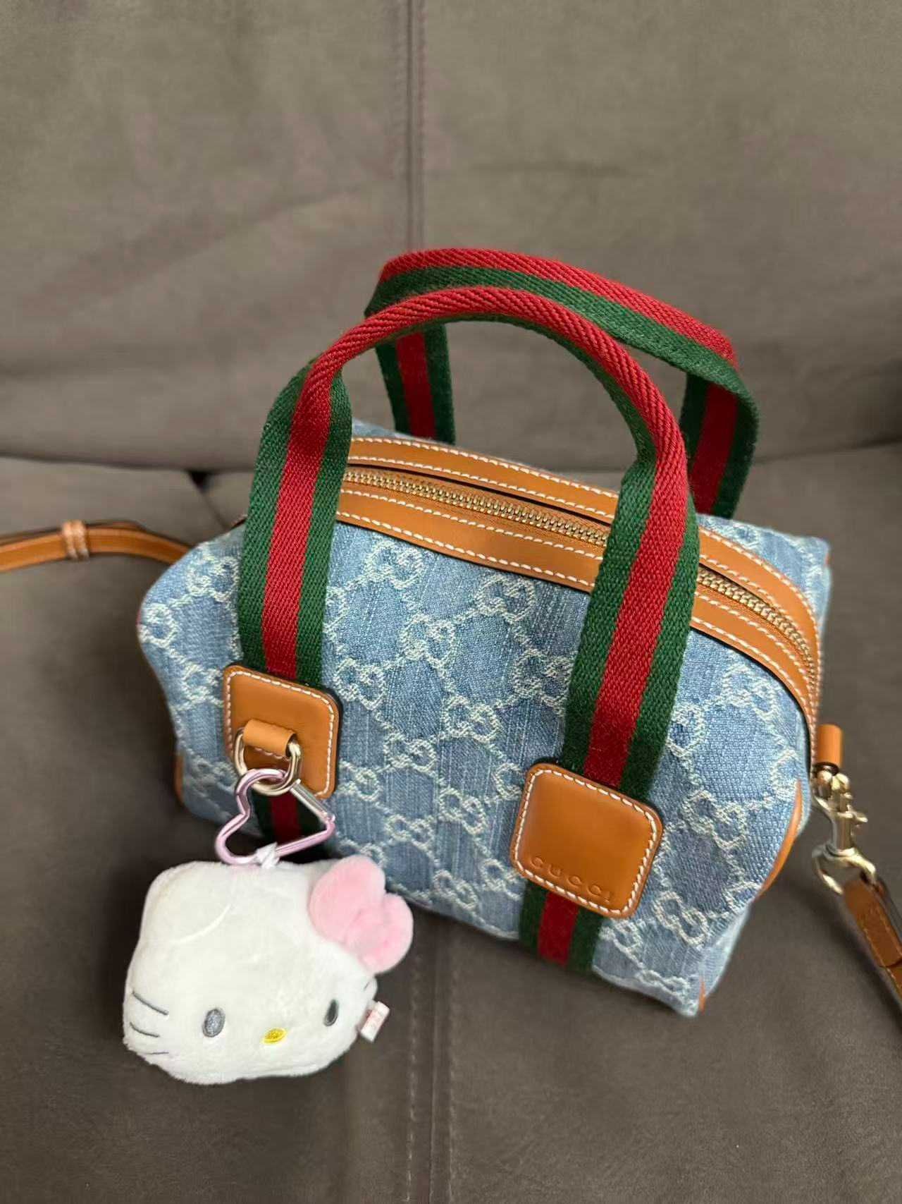 Mala de viagem GUCCI em denim