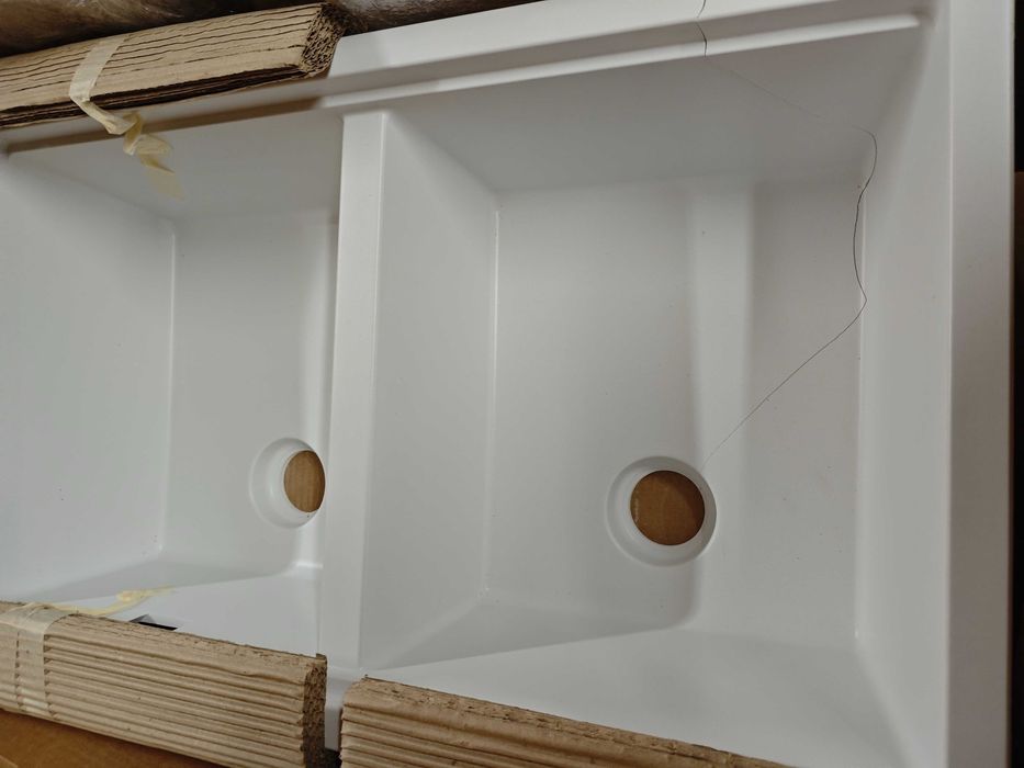 Schock Galaxy N200 Zlew 2-komorowy nadblatowy/podblatowy 75 x 46 biały