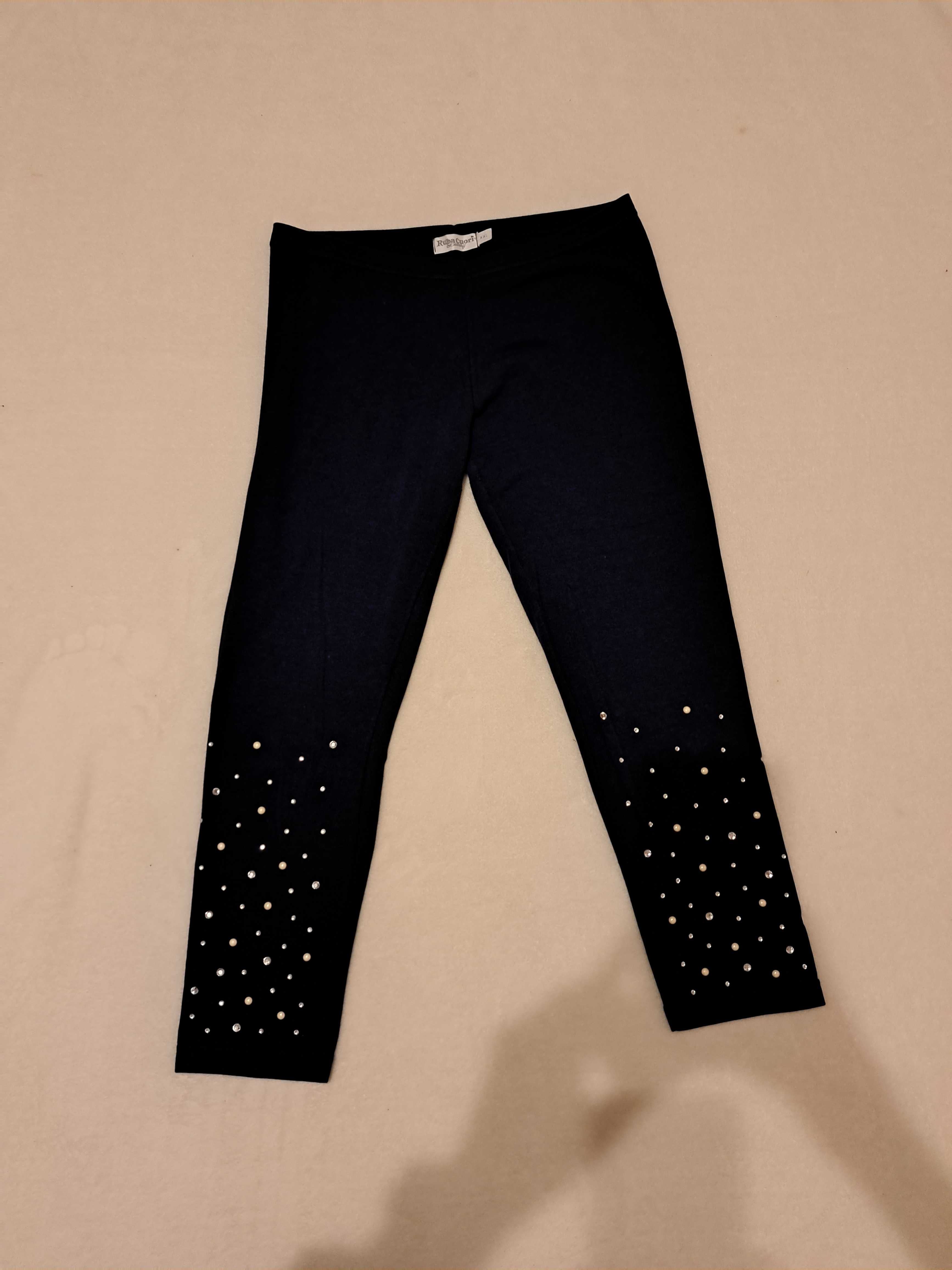 Legginsy 3/4 granatowe roz. S-M