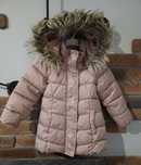 Kurtka zimowa pikowana parka z futerkiem h&m 116