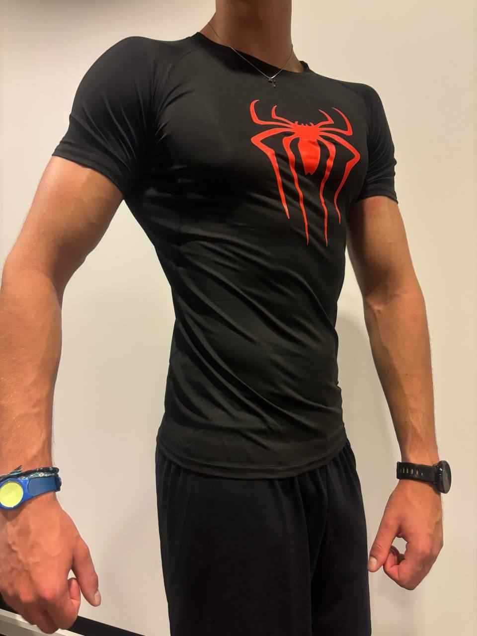 Koszulka Spiderman na siłownię, do biegania, sportowa.