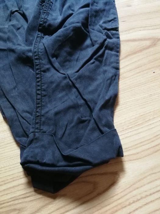 Stradivarius 36 spodnie chinosy mankiety tailoring marchewki grafit