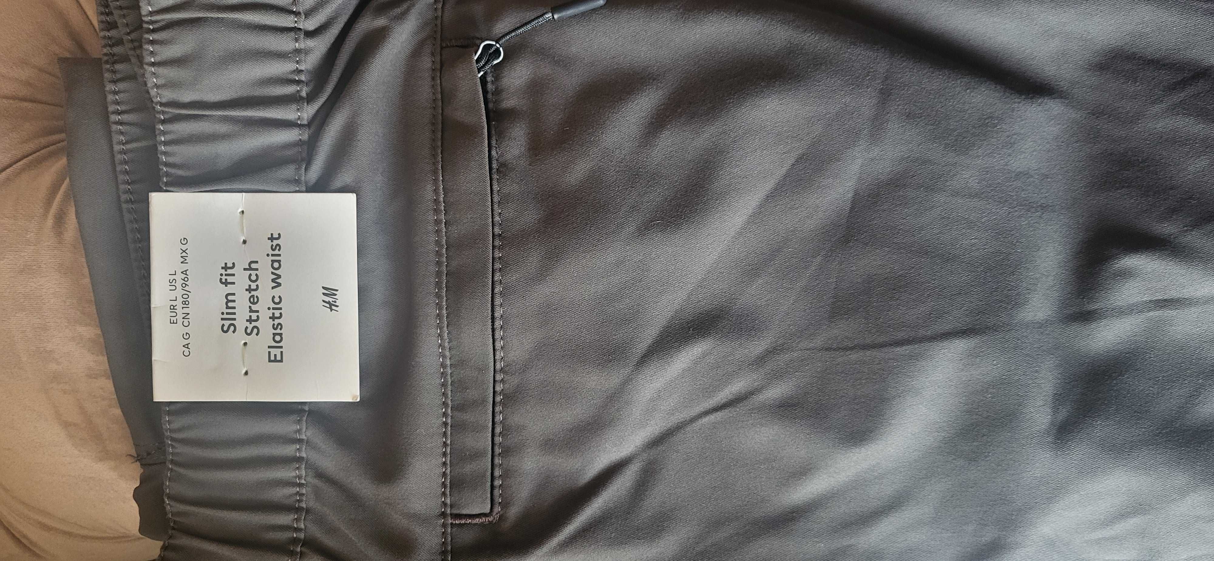Штани H&M сіро-зеленого кольору