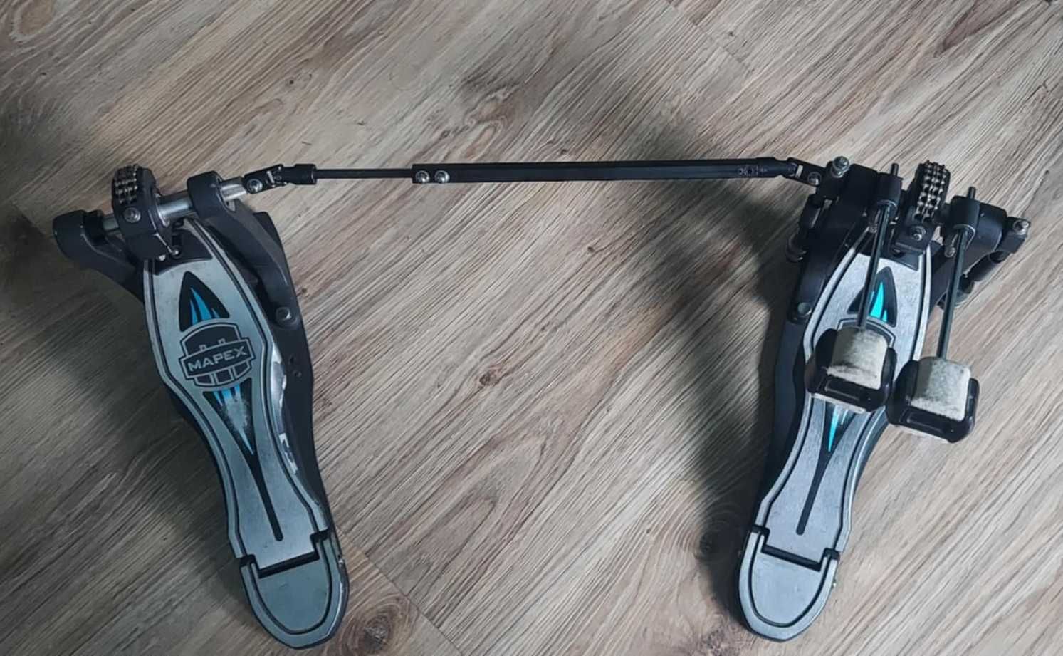 Podwójna stopa Mapex Falcon + nowy łącznik + futerał
