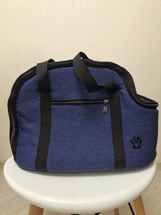 Нова Сумка переноска для котів і собак Zoo-hunt Loft 22х32х27 синя джи