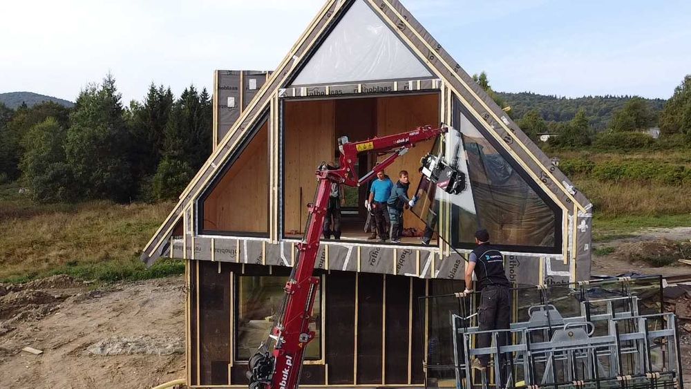 Mini Żuraw, BG LIFT M250, Dźwig, Pająk, Montaż - wynajem z operatorem.