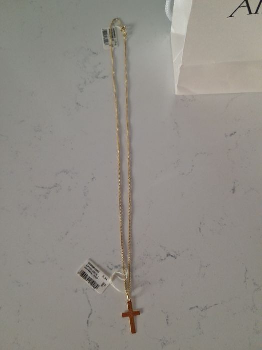 Złoty łańcuszek  z krzyżykiem Apart nowy