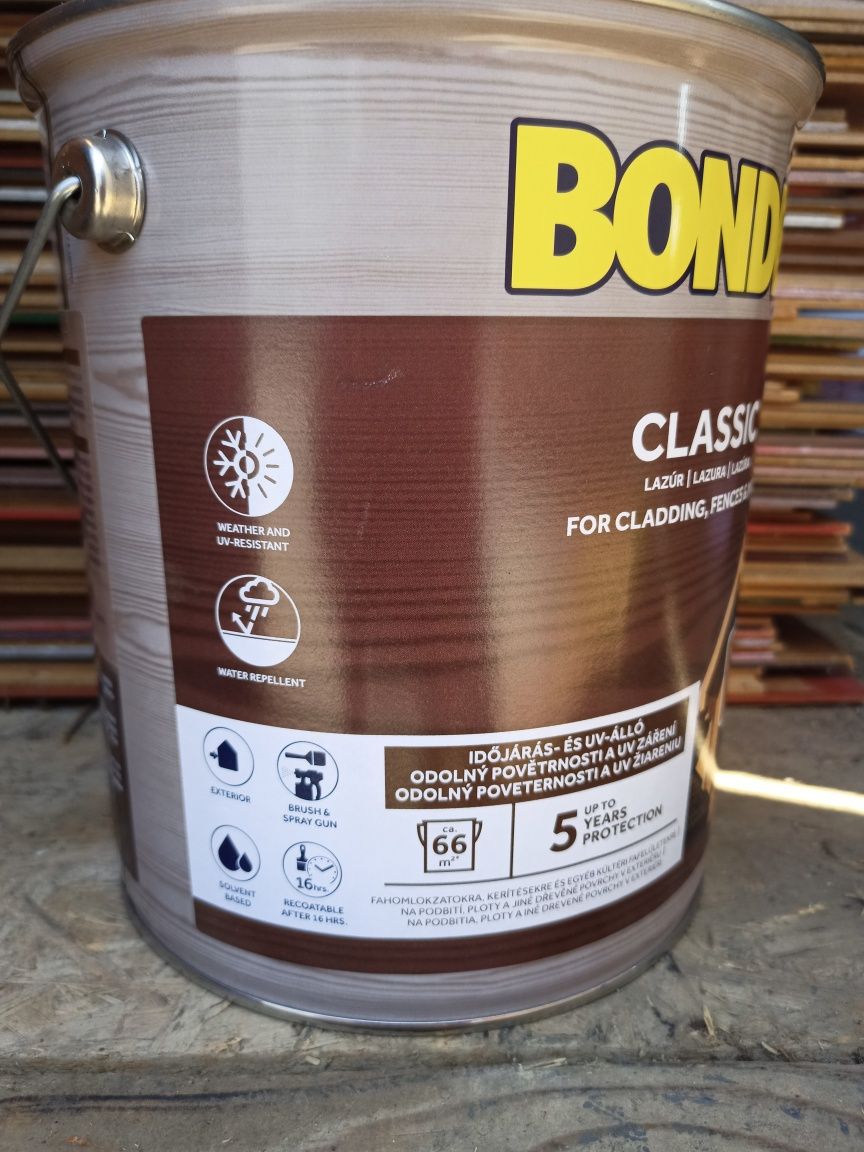 Lazura BONDEX classic 9 kolorów puszki 5 litrów nowe warto !!!