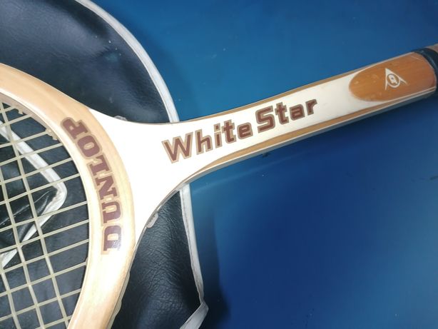 Dunlop white star raquete ténis clássica NOVA