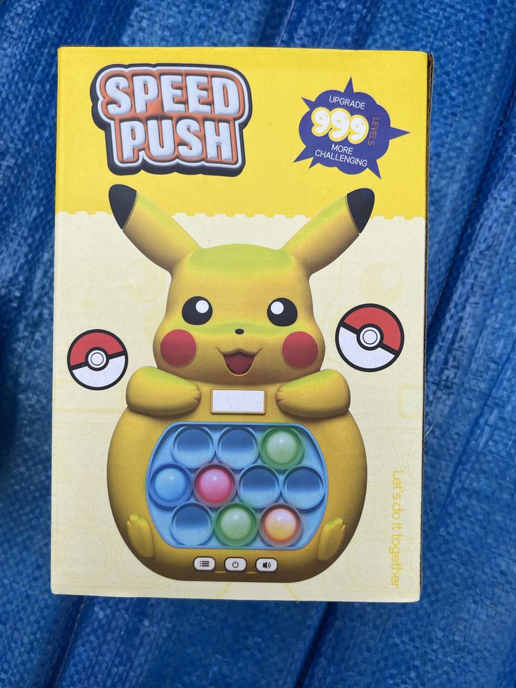 Gra dla dzieci Pop It na baterie zręcznościowa antystresowa Pokemon