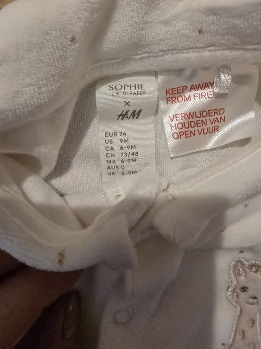 Piżama jednoczęściowa rozmiar 74