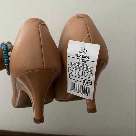 Sapatos Nude Seaside – Novos com Caixa